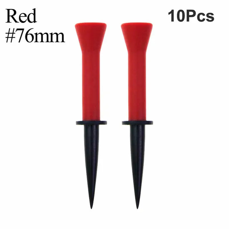 10Pcs=5Set Durable 58Mm/76Mm Plastic Golf Accessories Outdoor Sports Professional Golf Tees Rubber Cushion