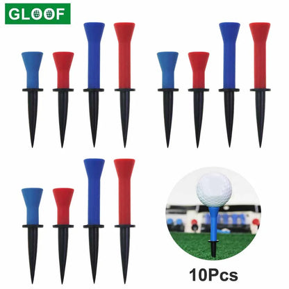 10Pcs=5Set Durable 58Mm/76Mm Plastic Golf Accessories Outdoor Sports Professional Golf Tees Rubber Cushion