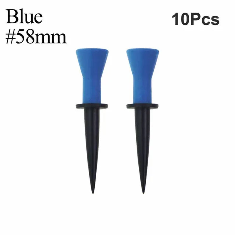 10Pcs=5Set Durable 58Mm/76Mm Plastic Golf Accessories Outdoor Sports Professional Golf Tees Rubber Cushion