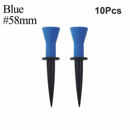 10Pcs=5Set Durable 58Mm/76Mm Plastic Golf Accessories Outdoor Sports Professional Golf Tees Rubber Cushion